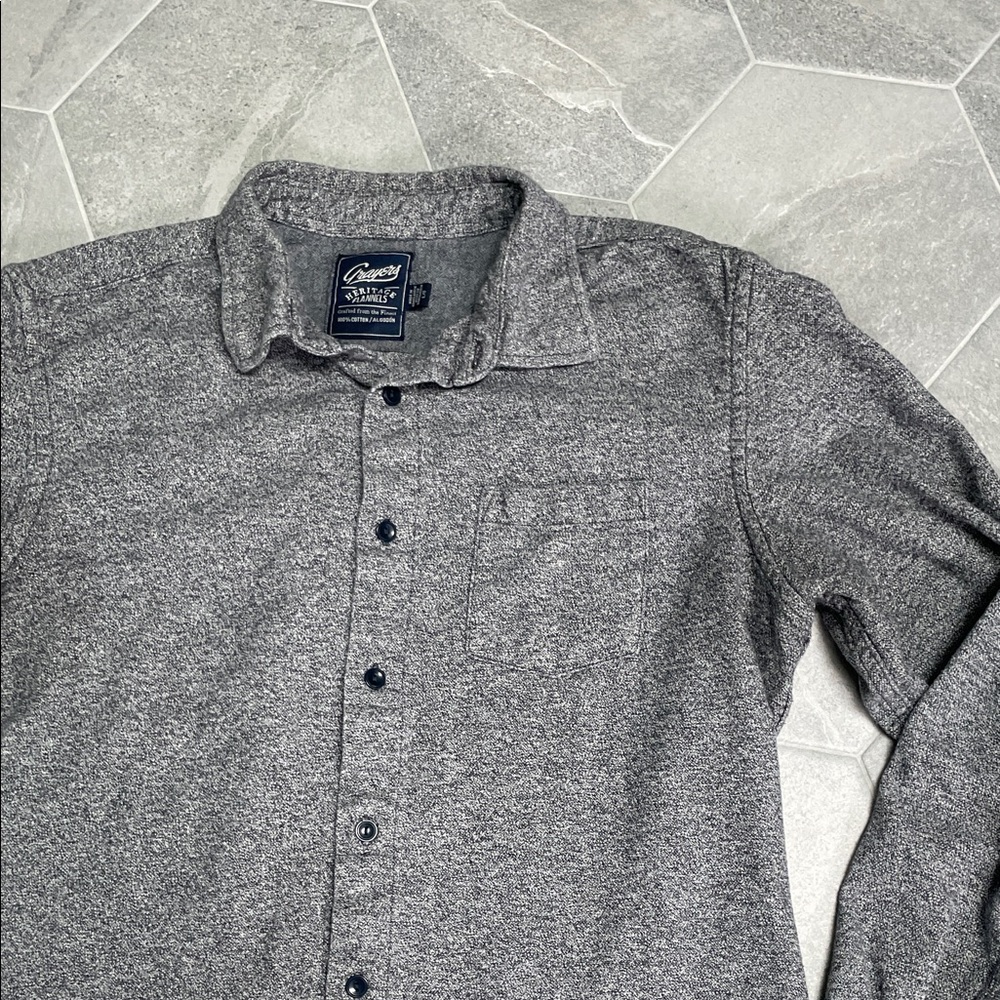 Grayers Heritage Flannel Shirt – Gray Marled Cotton | Size Large